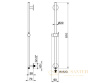 душевая штанга almar 316 collection e087068.316, со встроенным подключением для шланга, нержавеющая сталь брашированная