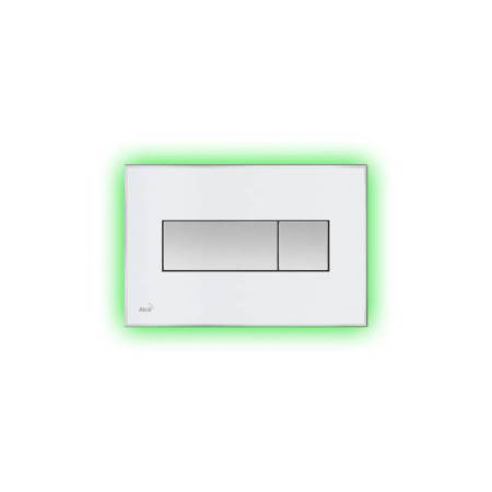 alcaplast кнопка управления с цветной пластиной, светящаяся кнопка белая, свет зеленый m1470-aez112