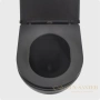 унитаз подвесной безободковый aquame aqm2002mb, с быстросъемным сиденьем softclose, черный матовый