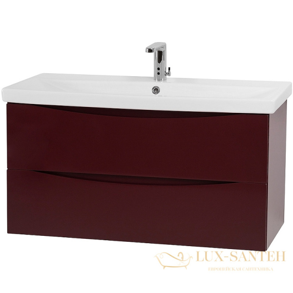 тумба под раковину belbagno marino-cer marino-cer-800-2c-so-brdl-p 80 см подвесная, bordo lucido