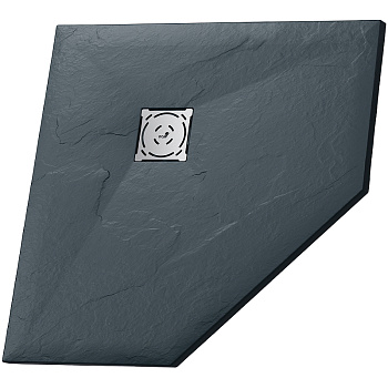 душевой поддон rgw stone tray 16155088-02 из искусственного камня st/t-g 80x80, графит