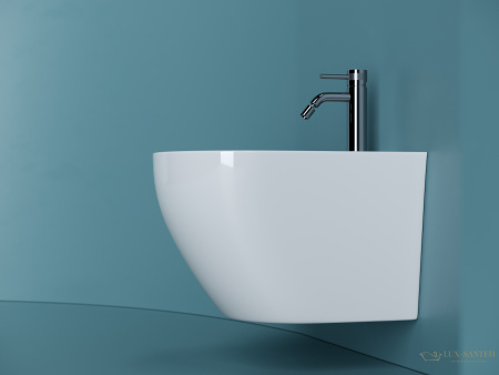 биде подвесное ceramica nova uno, cn11002, с отверстием под смеситель, белый