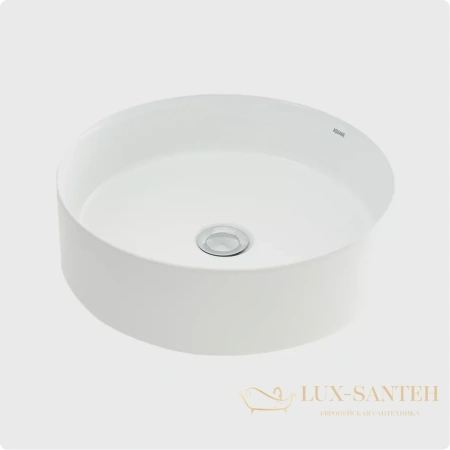 раковина накладная aquame aqm5007, 400 мм, белый глянцевый