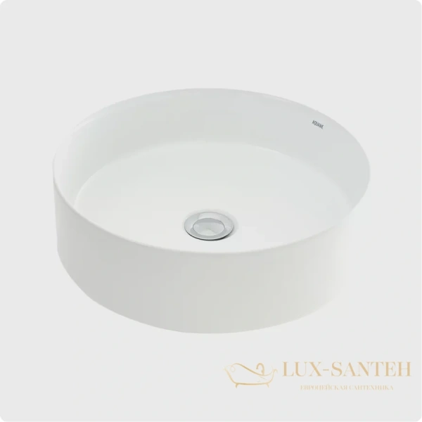 раковина накладная aquame aqm5007, 400 мм, белый глянцевый