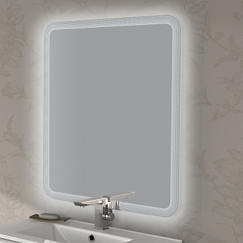 зеркало cezares bellagio 54355 74 см с встроенной подсветкой