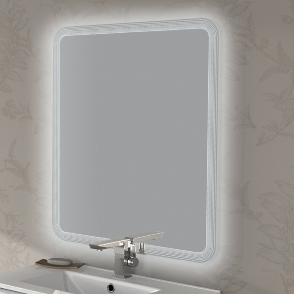 зеркало cezares bellagio 54355 74 см с встроенной подсветкой