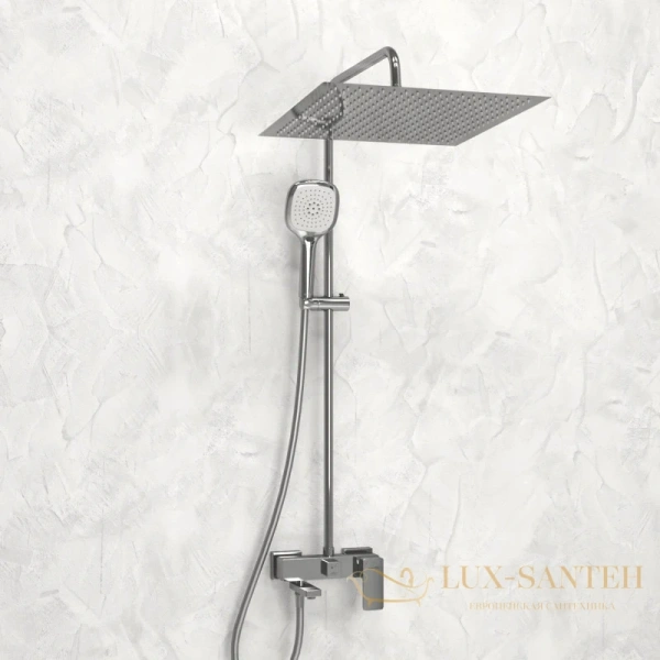 душевая система wasserkraft a177.119.065.087.ch 400 мм, хром