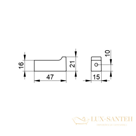 крючок для полотенца keuco edition 11, 11114370000, черный матовый