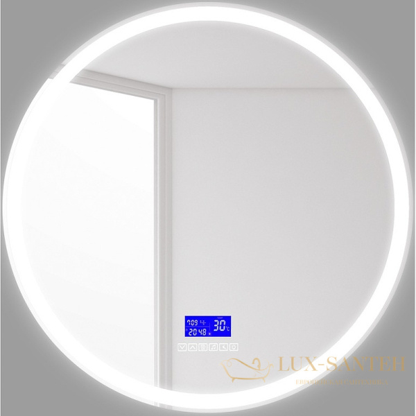 зеркало belbagno spc spc-rng-800-led-tch-rad с подсветкой, с сенсорным выключателем, с bluetooth, с термометром, с радио