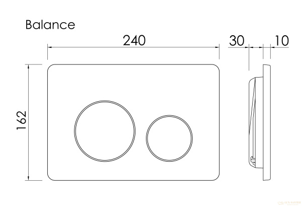 панель смыва ceramica nova balance circle cn12-001m для инсталляции, хром матовый