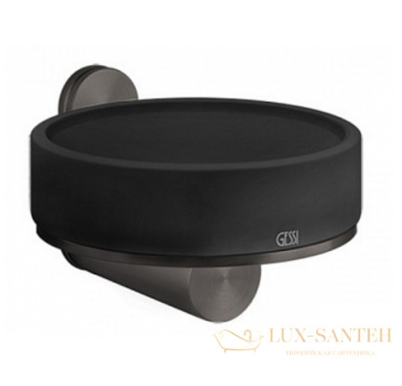 мыльница gessi 316 accessories 54702.707 подвесная, black metal brushed pvd/черный