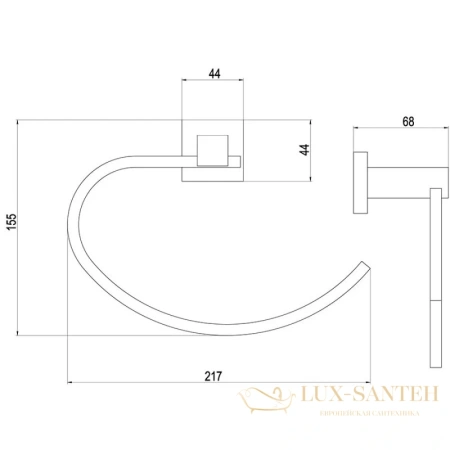 полотенцедержатель-кольцо timo selene 10050/00, хром