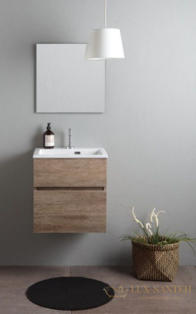 тумба под постирочную раковину white ceramic laveria mewmob50ra rio 50 см с 1 ящиком, дуб адамелло