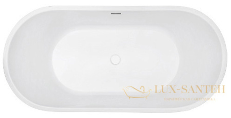 ванна акриловая свободностоящая abber ab9209mb, черный матовый/белый