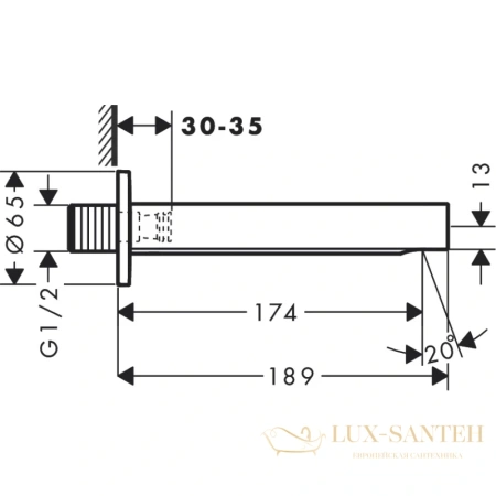 излив на ванну hansgrohe finoris 76410670 черный матовый