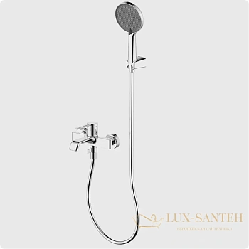 смеситель для ванны aquame asti aqm6412cr, с душевым набором, хром