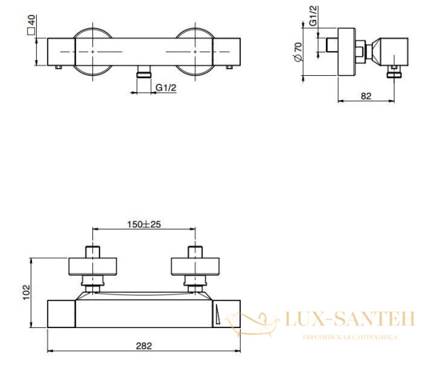 термостат для душа fima carlo frattini fimatherm, f4245/1cr, хром