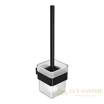 ёршик для унитаза lemark smooth line 9762020 с держателем, черный матовый