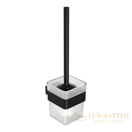 ёршик для унитаза lemark smooth line 9762020 с держателем, черный матовый