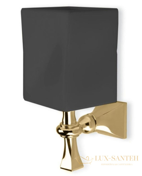 стакан керамический stil haus prisma pr10(16-ne) настенный, золото-черная керамика