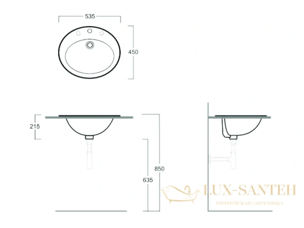 раковина simas lavabi d'arredo s 52 bia 53,5x45 см, белый