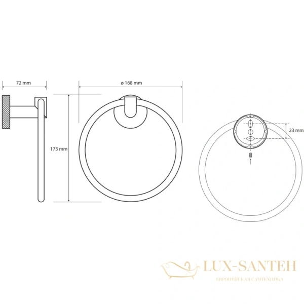 полотенцедержатель кольцо bemeta stella 166204062 хром