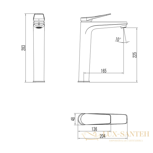 смеситель для умывальника lemark bronx lm3709bl высокий, монолитный, черный