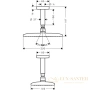верхний душ hansgrohe raindance e 240 air 1jet 27380000, потолочное подсоединение 100 мм, ½’