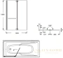 шторка для ванны jacob delafon adequation 140x100 e4931-ga