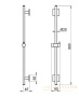 душевая штанга almar 316 collection e087076.316, нержавеющая сталь брашированная
