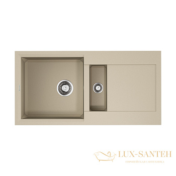 кухонная мойка omoikiri sakaime 86-2-sa tetogranit х бежевый, 4993119