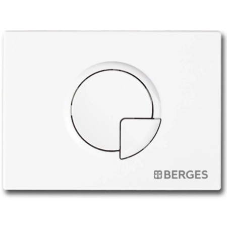 кнопка berges ring 040021 для инсталляции novum r1, белый глянец