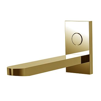 fima|carlo frattini switch излив 208 мм. для ванны, f5926or, настенный, с кнопкой открытия/закрытия воды, внешняя часть, цвет золото