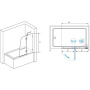 шторка rgw screens 01111309-11 на ванну sc-13 90x150, профиль хром, стекло прозрачное