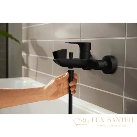 смеситель для ванны hansgrohe rebris 72450670, черный матовый