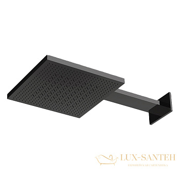 верхний душ 300х300 мм almar velvet e044277.ab, 2 режима, черный хром брашированный pvd