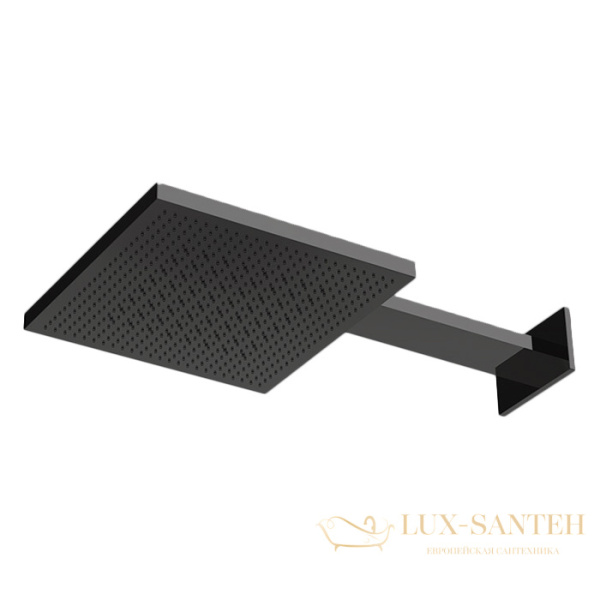 верхний душ 300х300 мм almar velvet e044277.ab, 2 режима, черный хром брашированный pvd