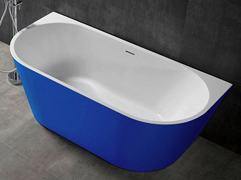 акриловая ванна abber ab9216-1.7db, цвет синий