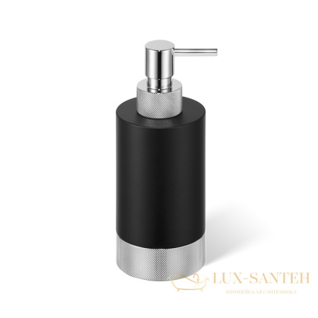 дозатор для жидкого мыла 150 мл, настольный decor walther club ssp1, 0853560, черный матовый/хром