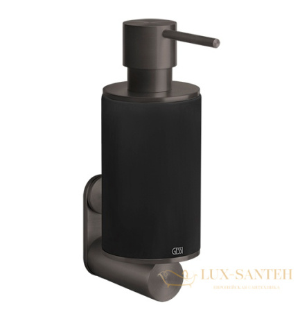 дозатор gessi 316 accessories 54714.707 подвесной, black metal brushed pvd/черный