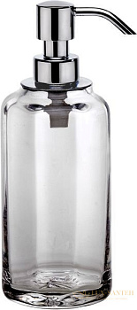 дозатор высокий surya crystal 6607/sb-wav-v5 7х7х19 см с помпой v5 стекло с эффектом волны, светлая бронза