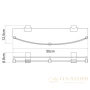 полка стеклянная wasserkraft leine k-5044 50 см, хром