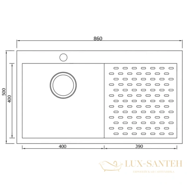 кухонная мойка seaman eco marino smv-z-860pr.a, нержавеющая сталь