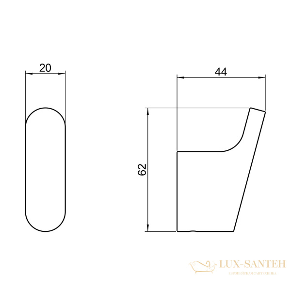 крючок timo luiro 18411/03, черный матовый