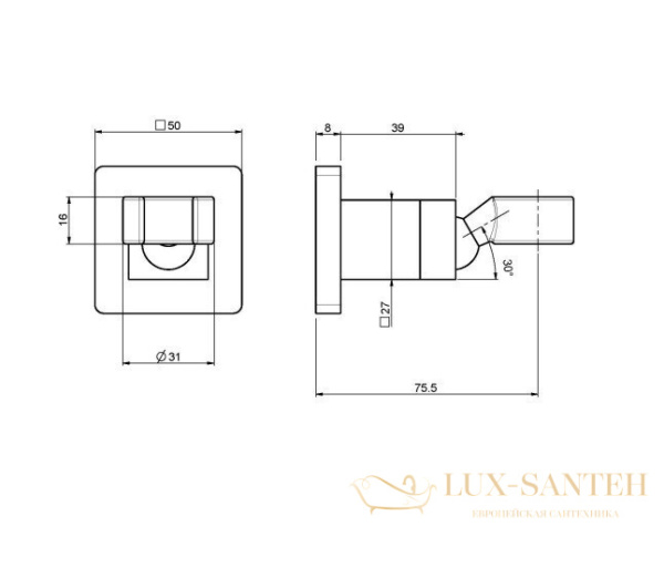 держатель ручного душа fima carlo frattini shower accessories f2204ns, черный матовый