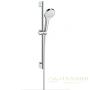 душевой гарнитур hansgrohe croma select s multi 26560400 со штангой 65 см, белый/хром
