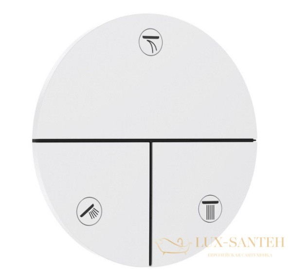 переключатель потоков hansgrohe showerselect comfort s 15558700, на 3 выхода, белый матовый