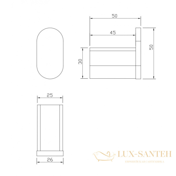 крючок milacio ultra mcu.960.gd, золото брашированное