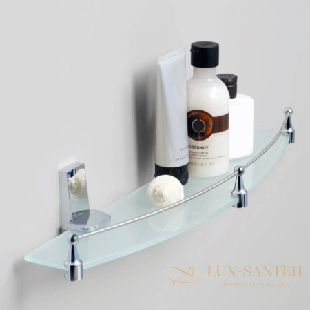 полка стеклянная wasserkraft lopau k-6044 50 см, хром