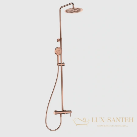 душевая система для ванны aquame aqm8011bc, медь брашированная